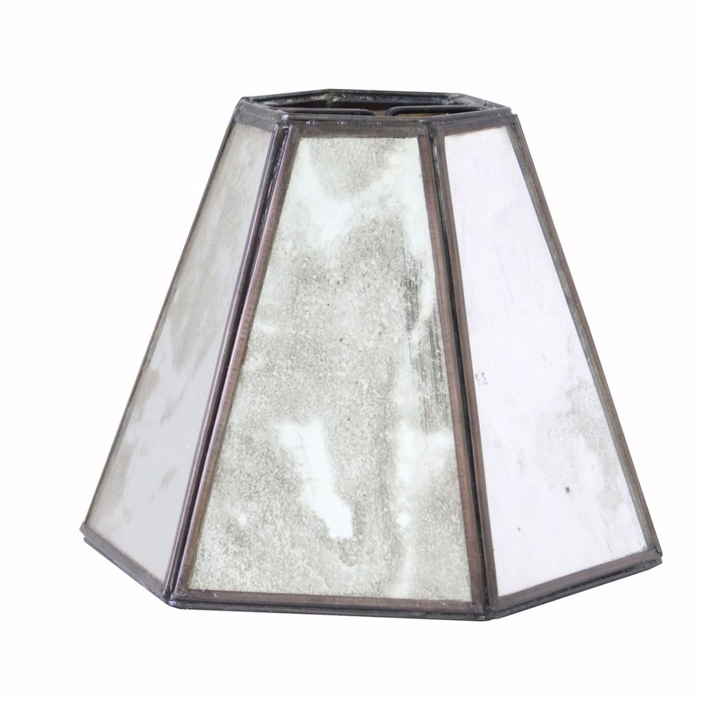 Antique Mirror Hexagonal Chandelier Shade