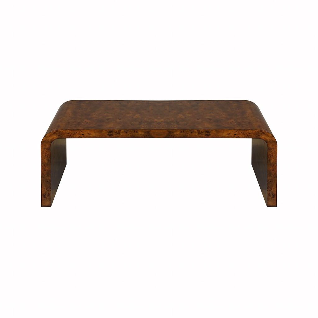 Newbury Dark Burlwood Waterfall Coffee Table