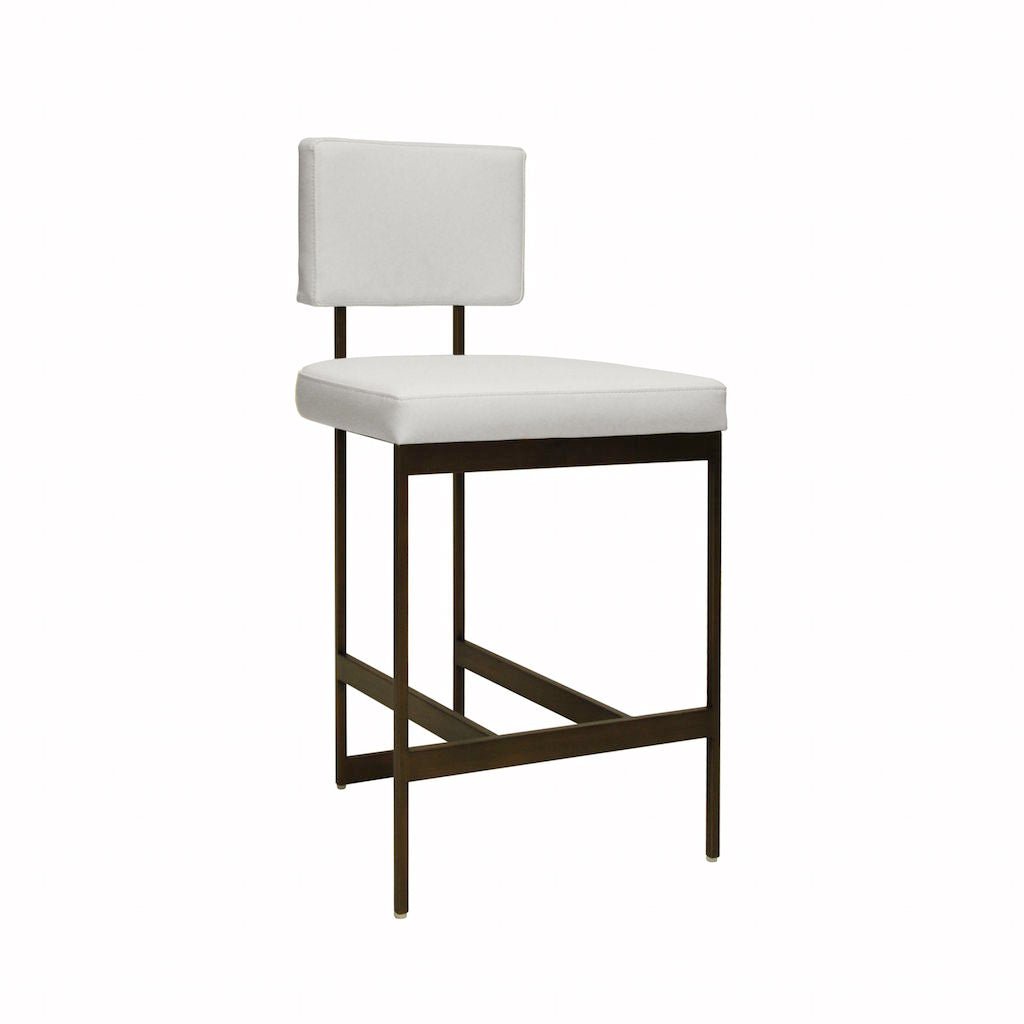 Baylor Bronze & White Vinyl Counter Stool