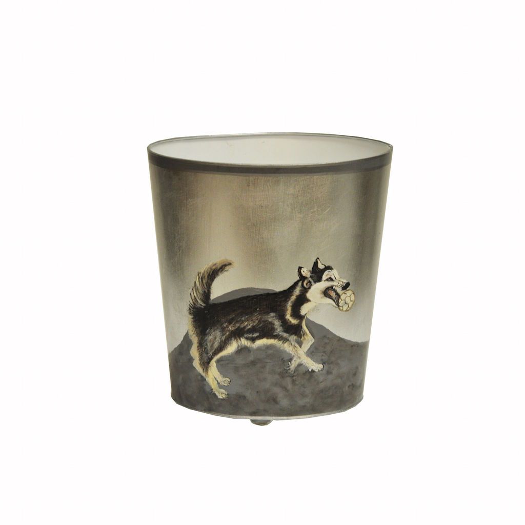 Husky Wastebasket by Worlds Away