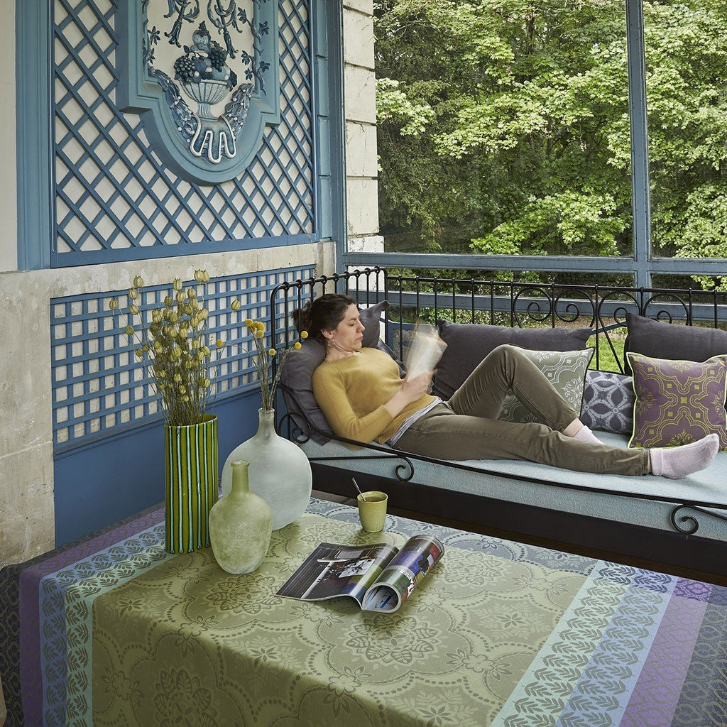 Bastide Coated Napkin in Olive Le Jacquard Français