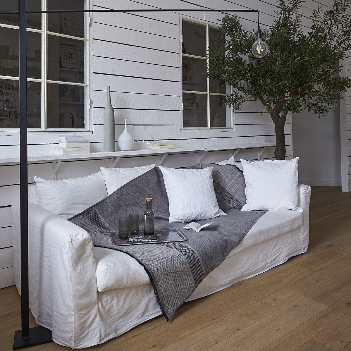 Slow Life Clay Throw by Le Jacquard Français