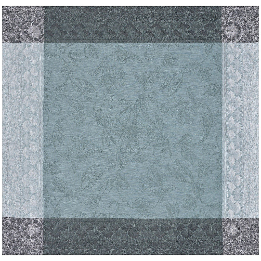 Symphonie Baroque Smoke 69"x 69" Tablecloth by Le jacquard Français
