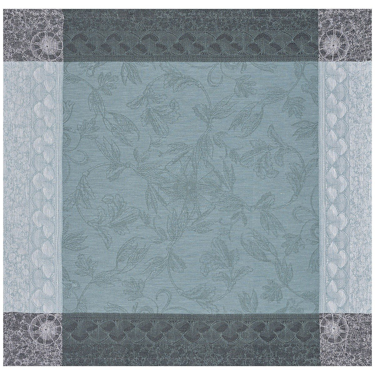 Symphonie Baroque Smoke 69"x 69" Tablecloth by Le jacquard Français