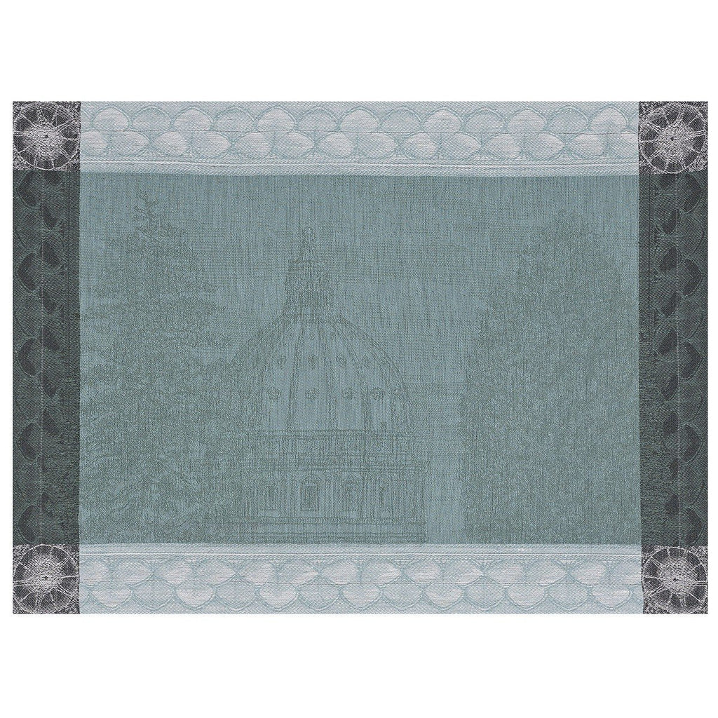 Symphonie Baroque Smoke 69"x 69" Tablecloth by Le jacquard Français