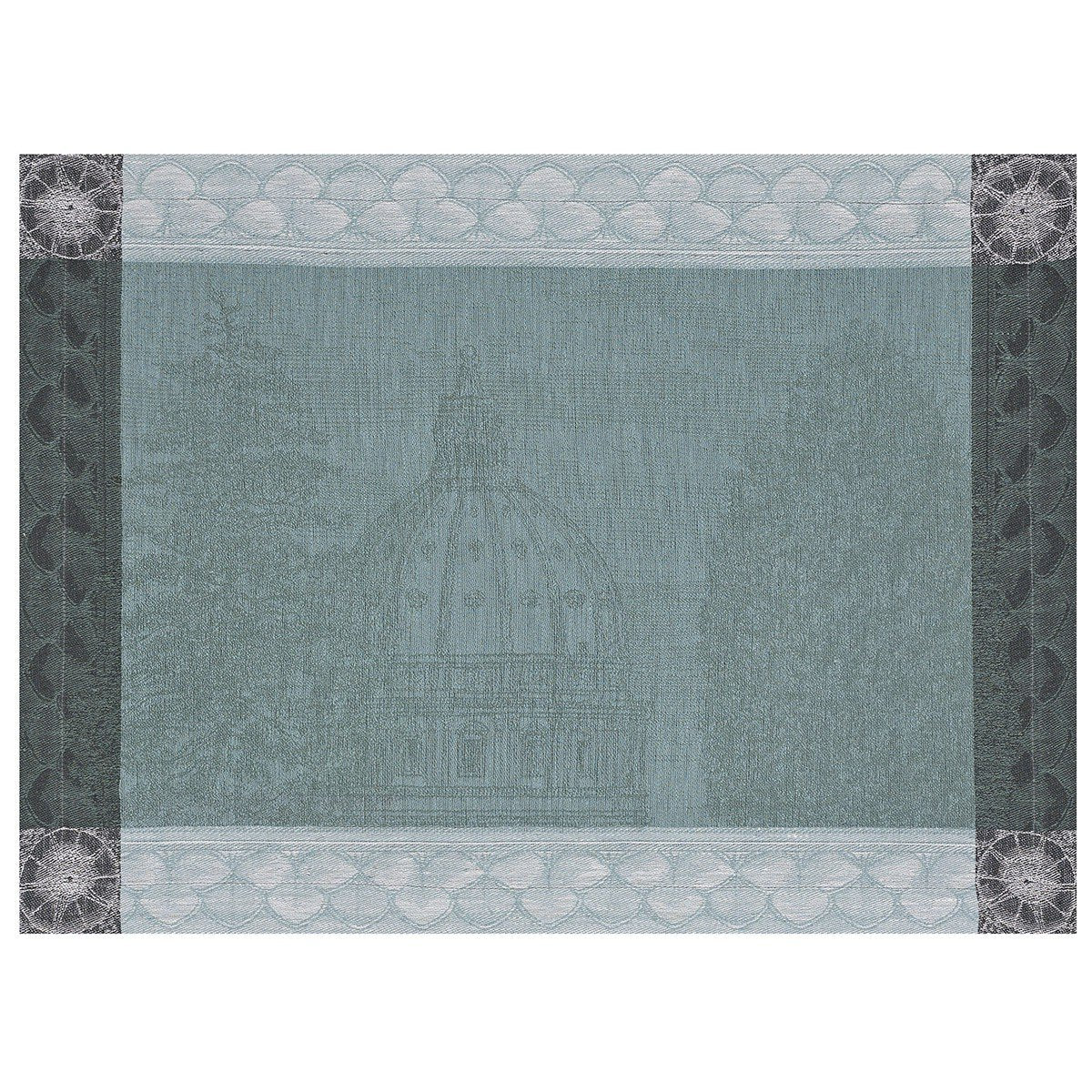 Symphonie Baroque Smoke 69"x 69" Tablecloth by Le jacquard Français