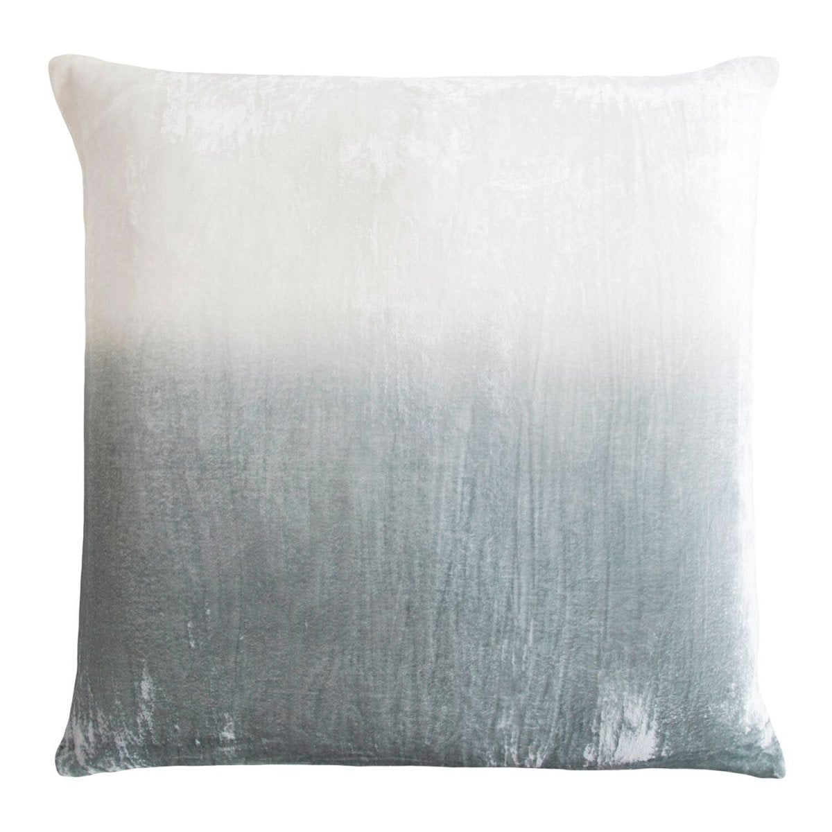 Sage & White Dip Dyed Velvet Pillow by Kevin O'Brien Studio