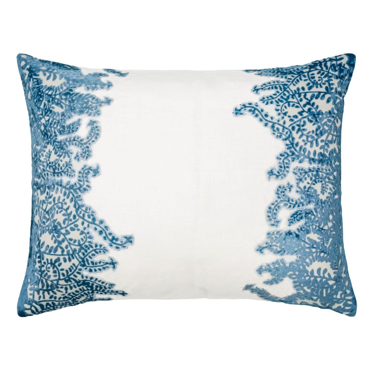 Azul Ferns Velvet Appliqué Pillow