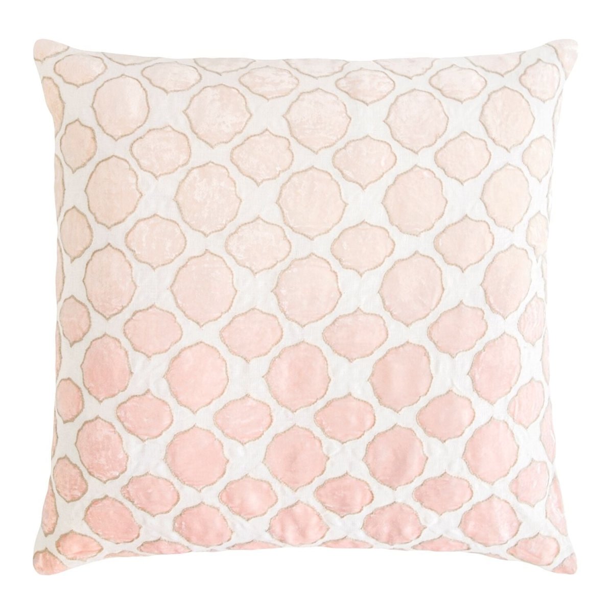 Blossom Tile Velvet Appliqué Pillow by Kevin O'Brien Studio
