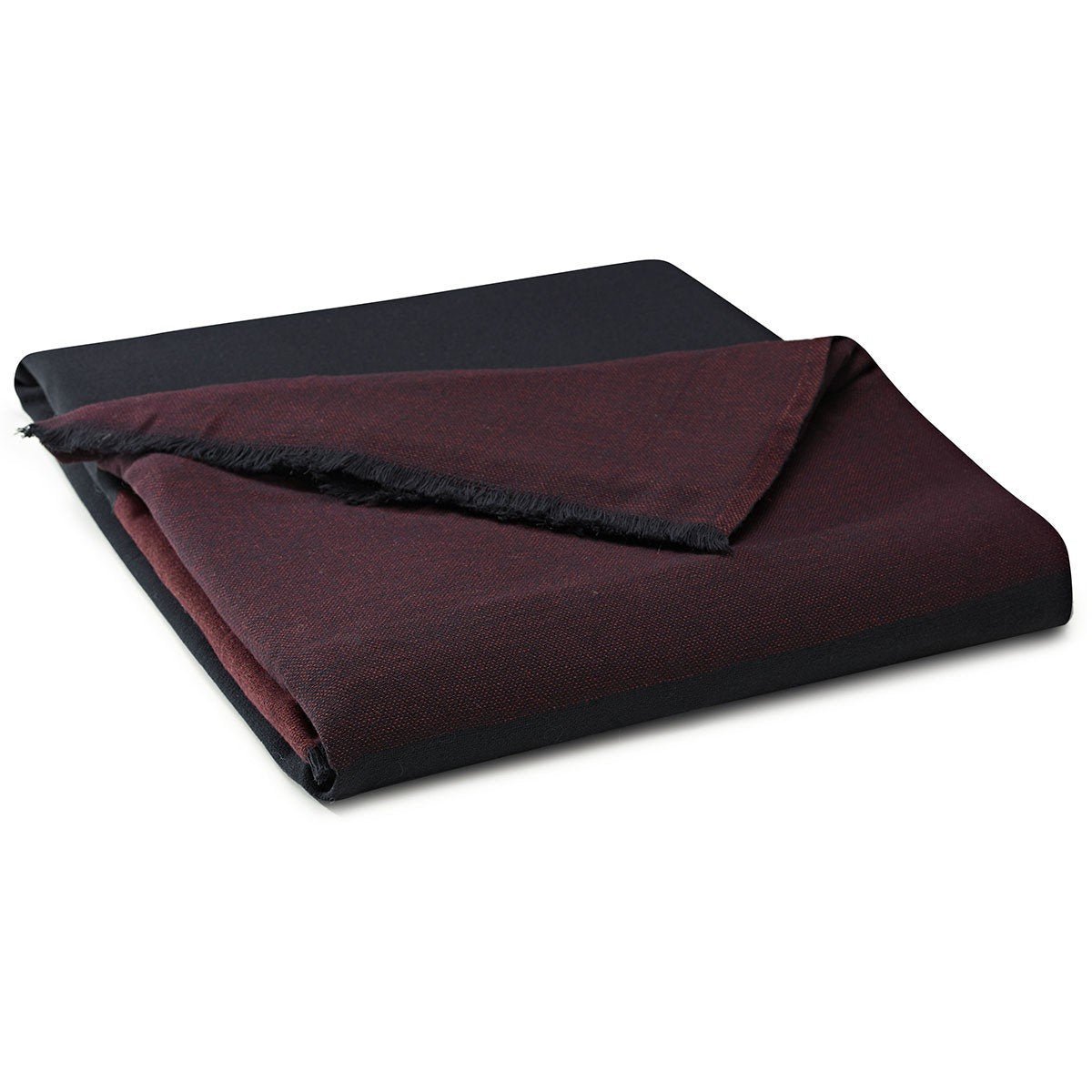 Duo Plum Throw by Le Jacquard Français