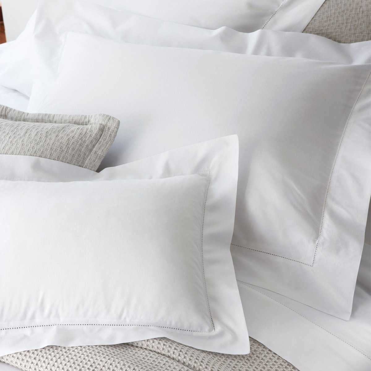 Milano Hemstitch White Bedding by Matouk