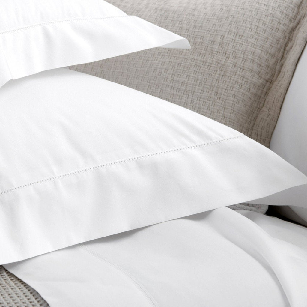 Milano Hemstitch White Bedding by Matouk