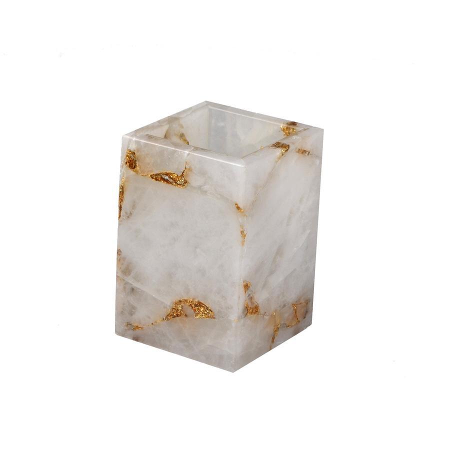 Taj Rock Crystal & Gold Bath Accessories by Mike + Ally