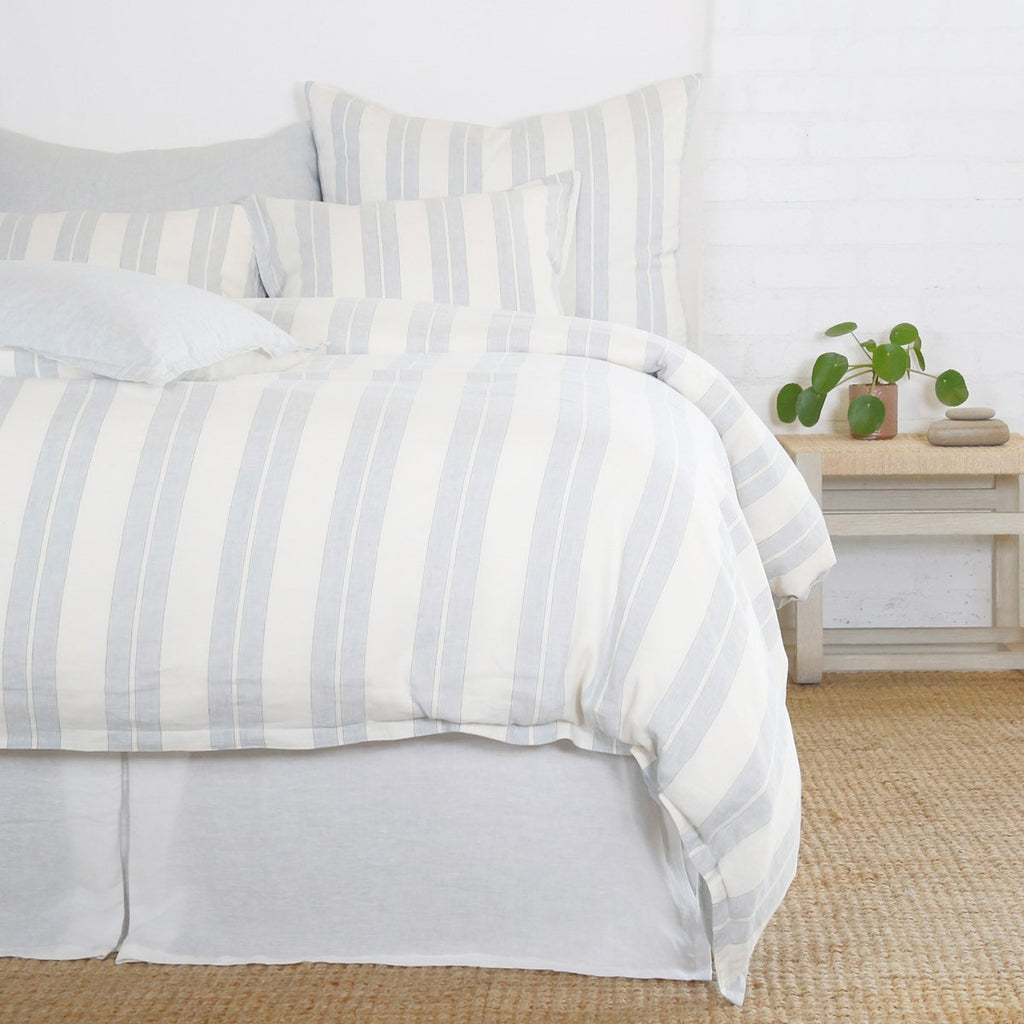 Carter Ivory & Denim Big Pillow by Pom Pom at Home