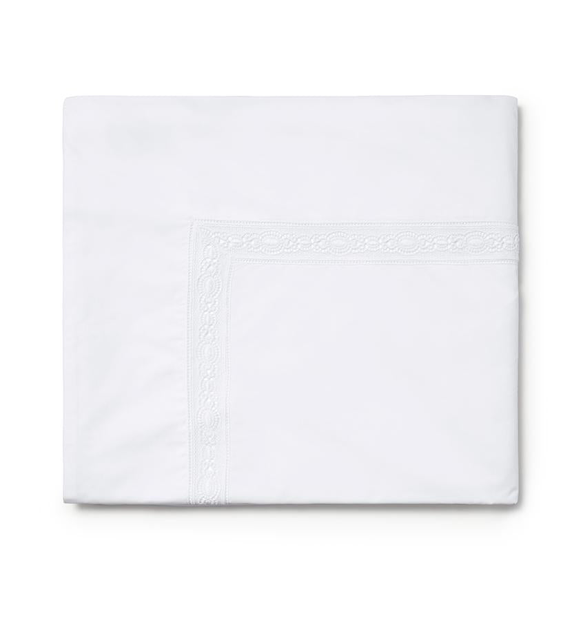 White Giza 45 Lace Sheet Set by Sferra
