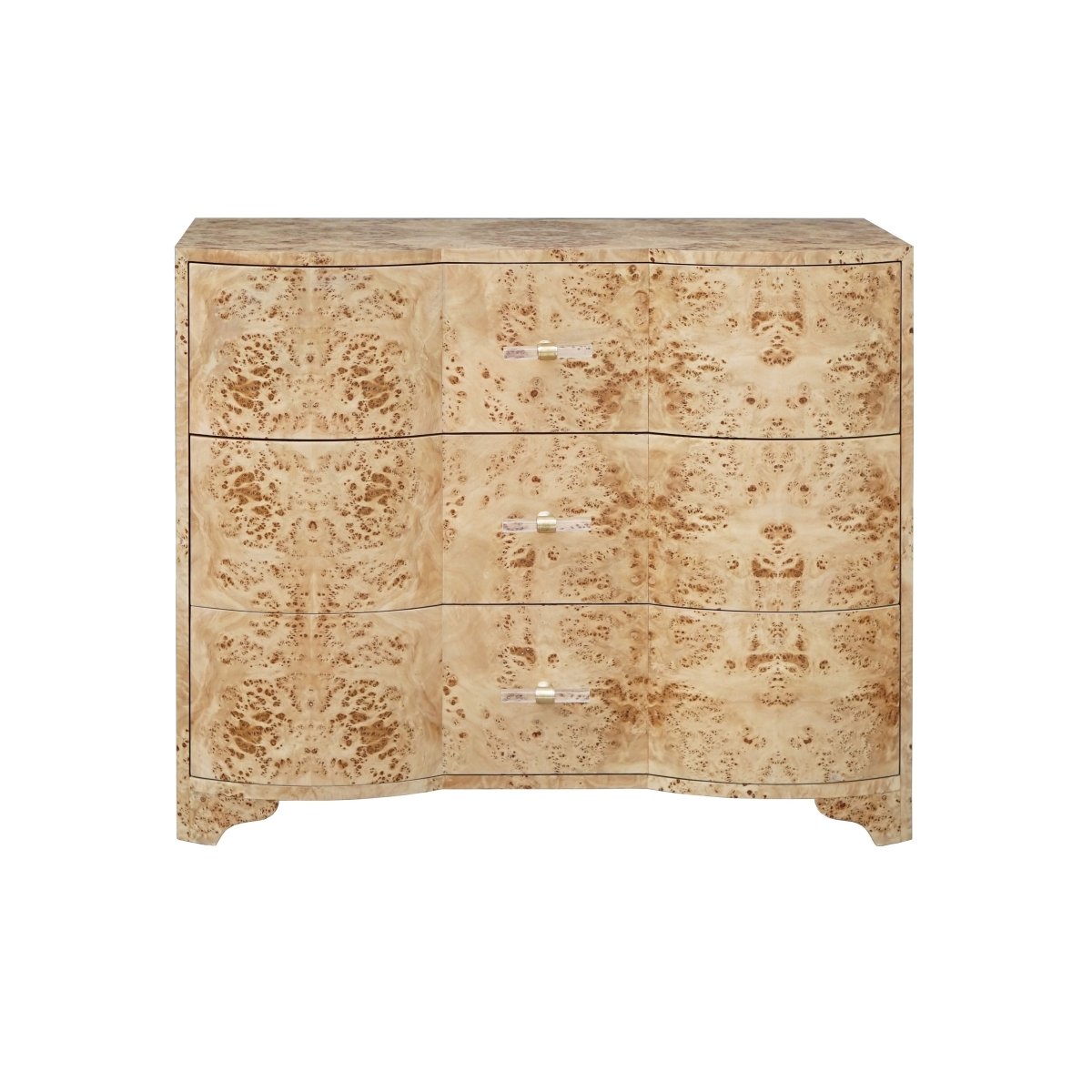 Plymouth Burl Wood Drawer Chest by Worlds Away