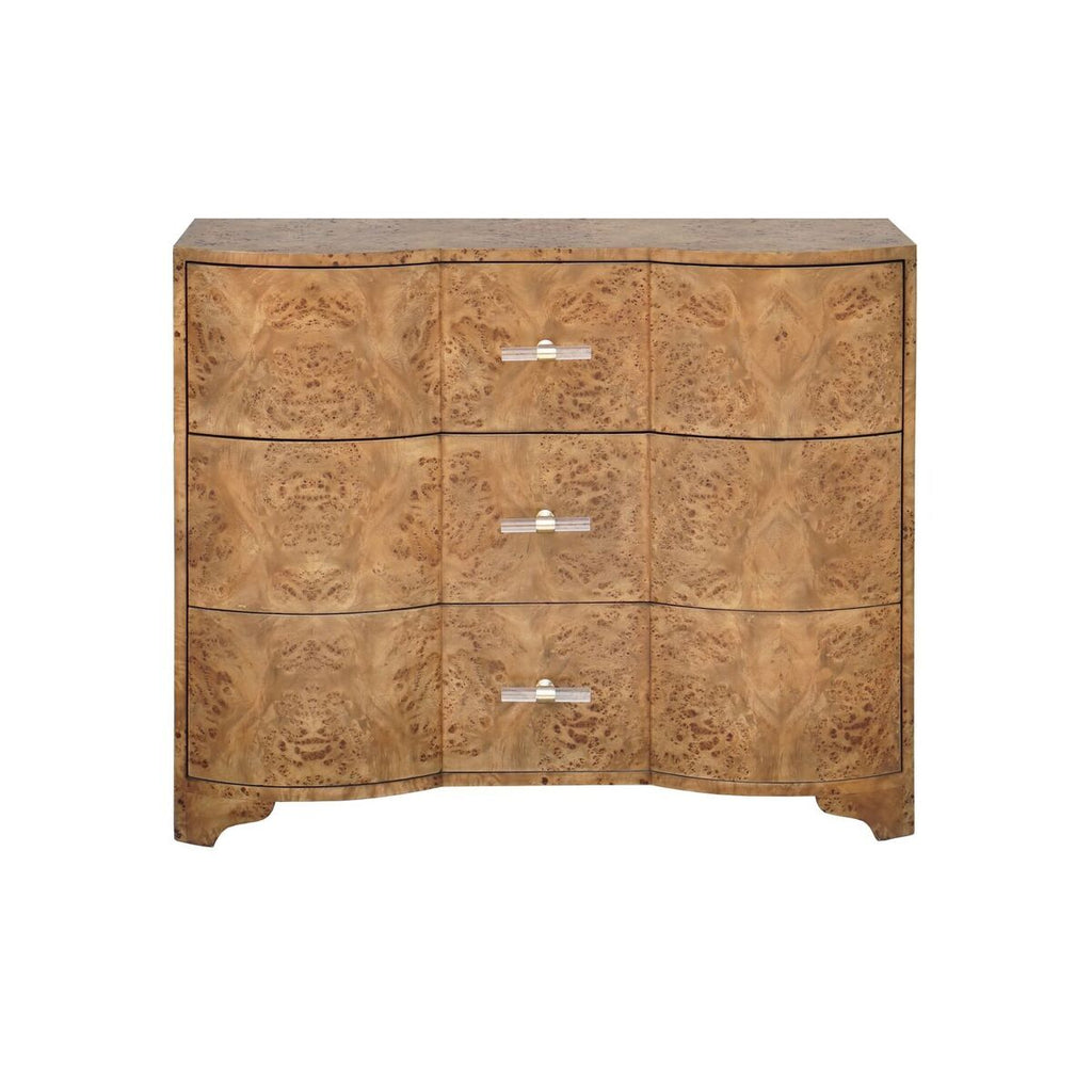 Plymouth Dark Burl Wood Chest by Worlds Away