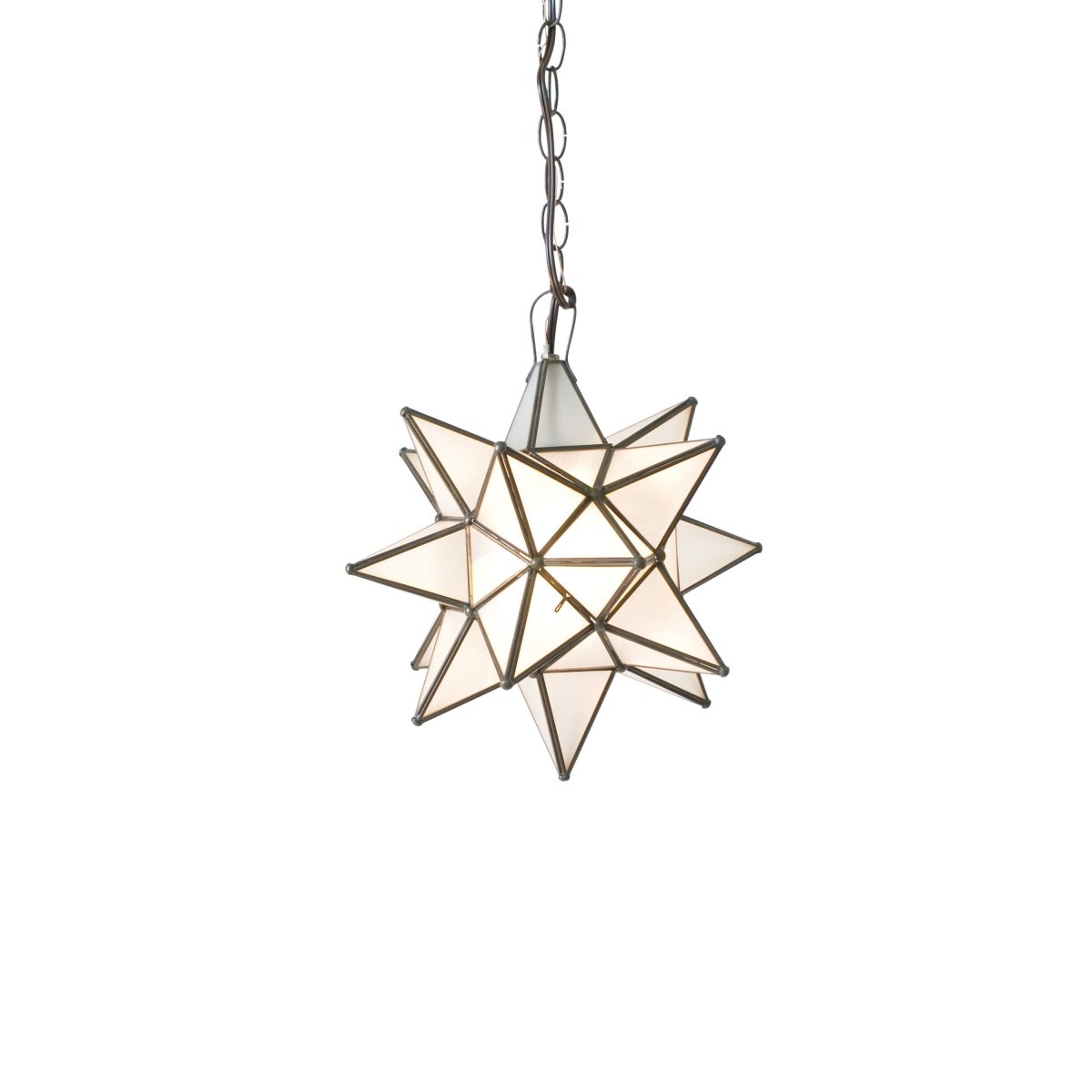 Frosted Glass Star Chandelier by Worlds Away