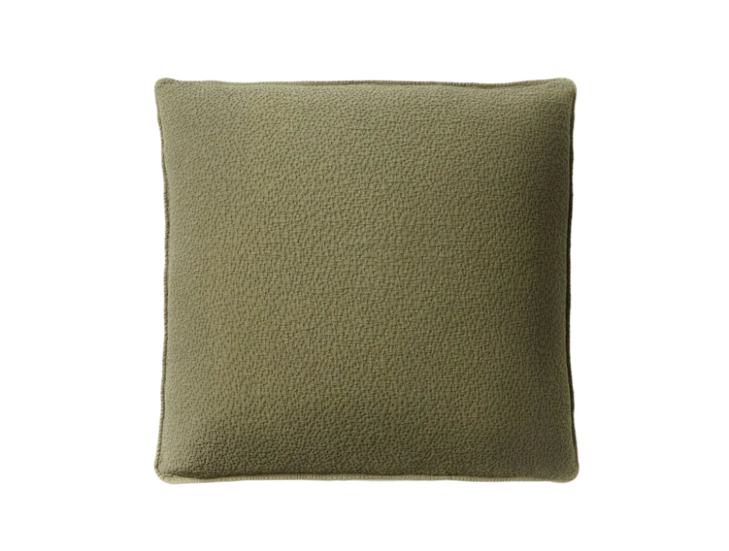 Coyuchi Organic Cascade Moss Matelasse Euro Sham