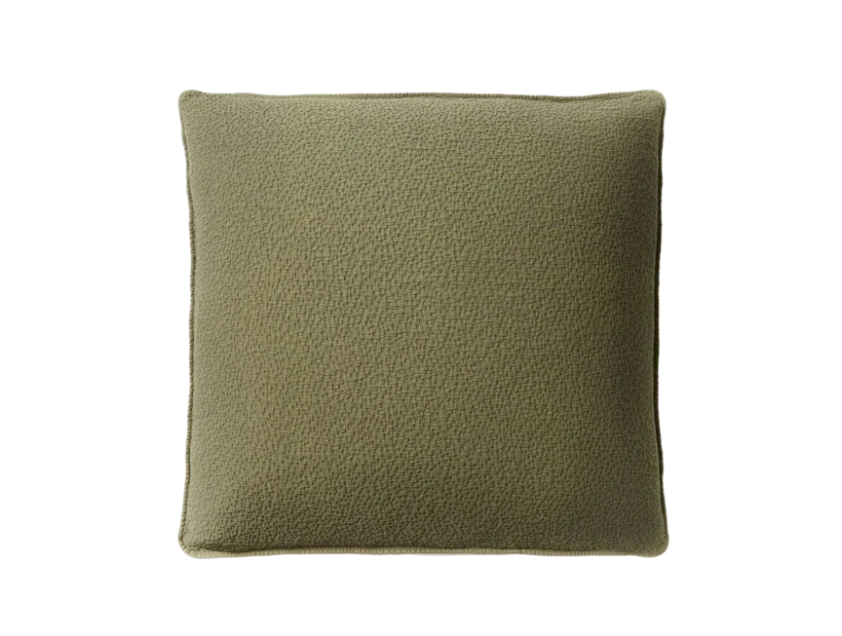 Coyuchi Organic Cascade Moss Matelasse Euro Sham