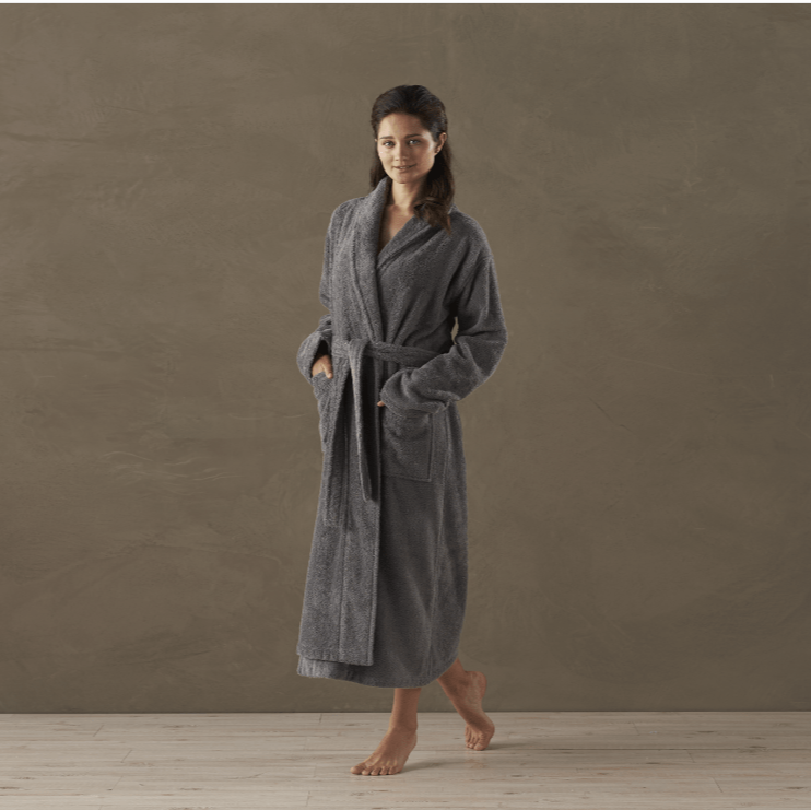 Cloud Loom Slate Small/Medium Unisex Organic Robes