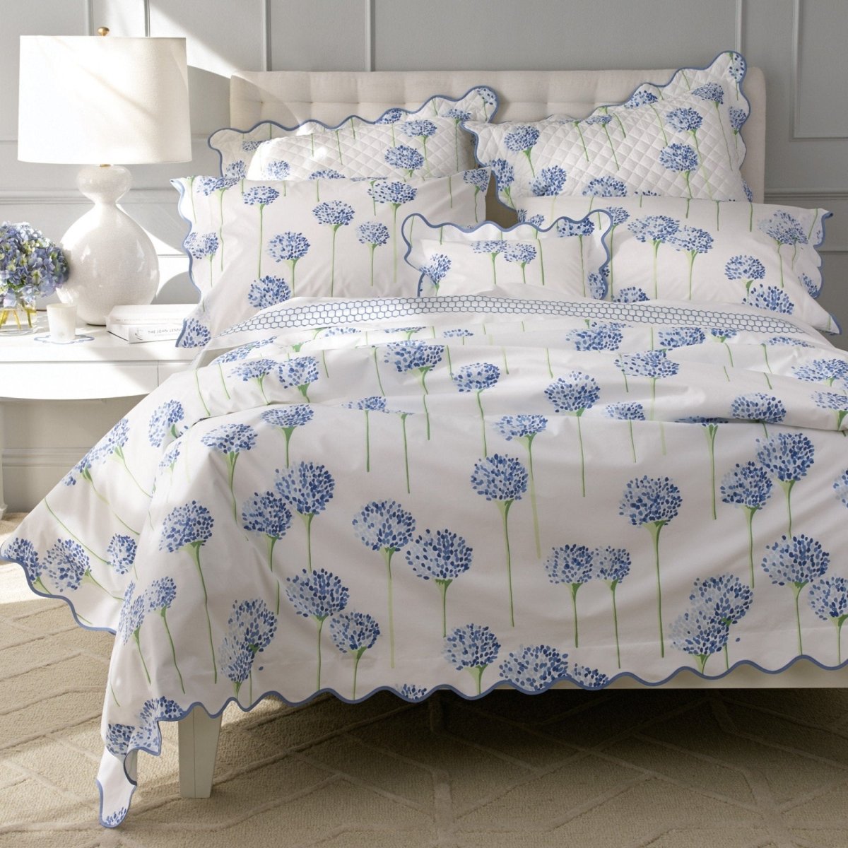 Charlotte Azure Bedding by Lulu DK for Matouk