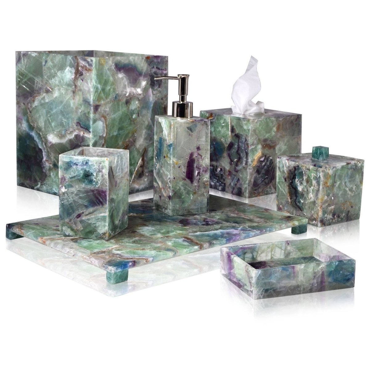 Taj Fluorite Bath Accessories by Mike + Ally