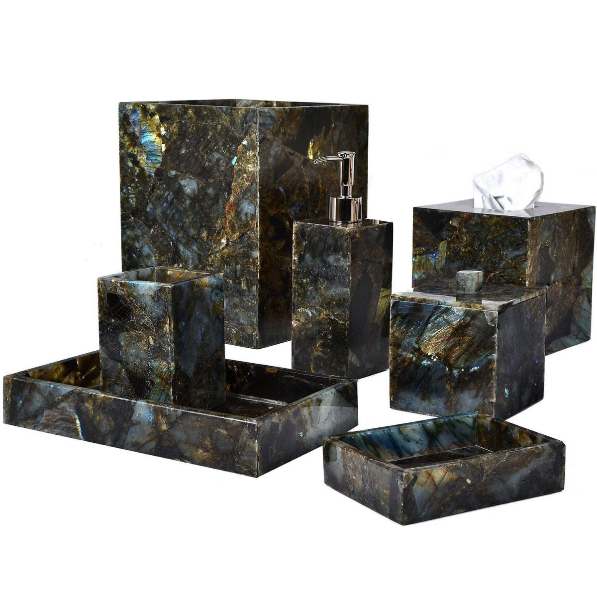 Taj Labradorite Bath Accessories by Mike + Ally