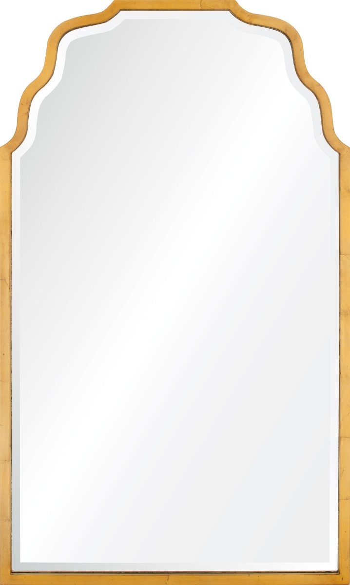 Distressed Gold Leaf Iron Mirror by Mirror Home