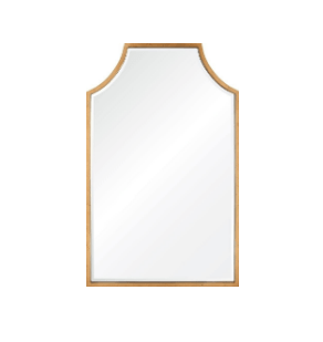 Distressed Gold Leaf Iron Mirror by Mirror Home