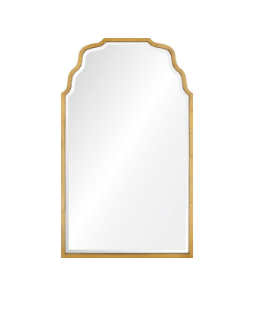 Distressed Gold Leaf Iron Mirror by Mirror Home