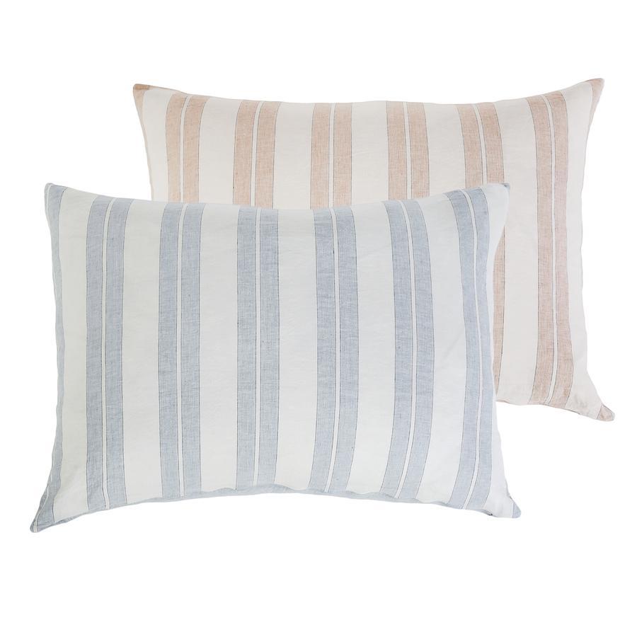 Carter Ivory & Denim Big Pillow by Pom Pom at Home