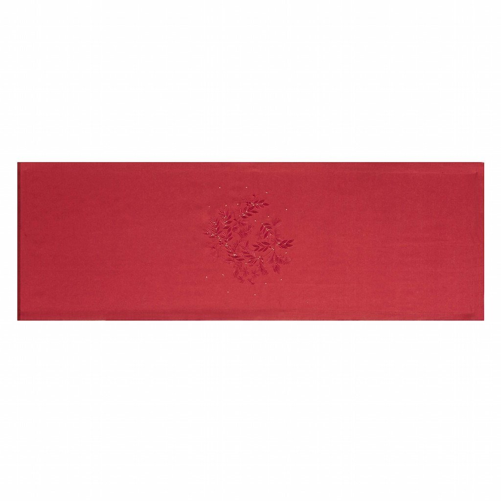 Saisons Cranberry Tablecloth by Alexandre Turpault