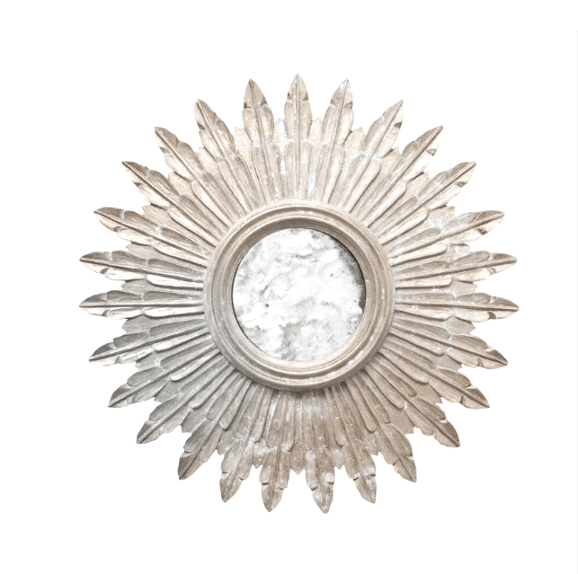 Santo Silver Starburst Mirror by Worlds Away