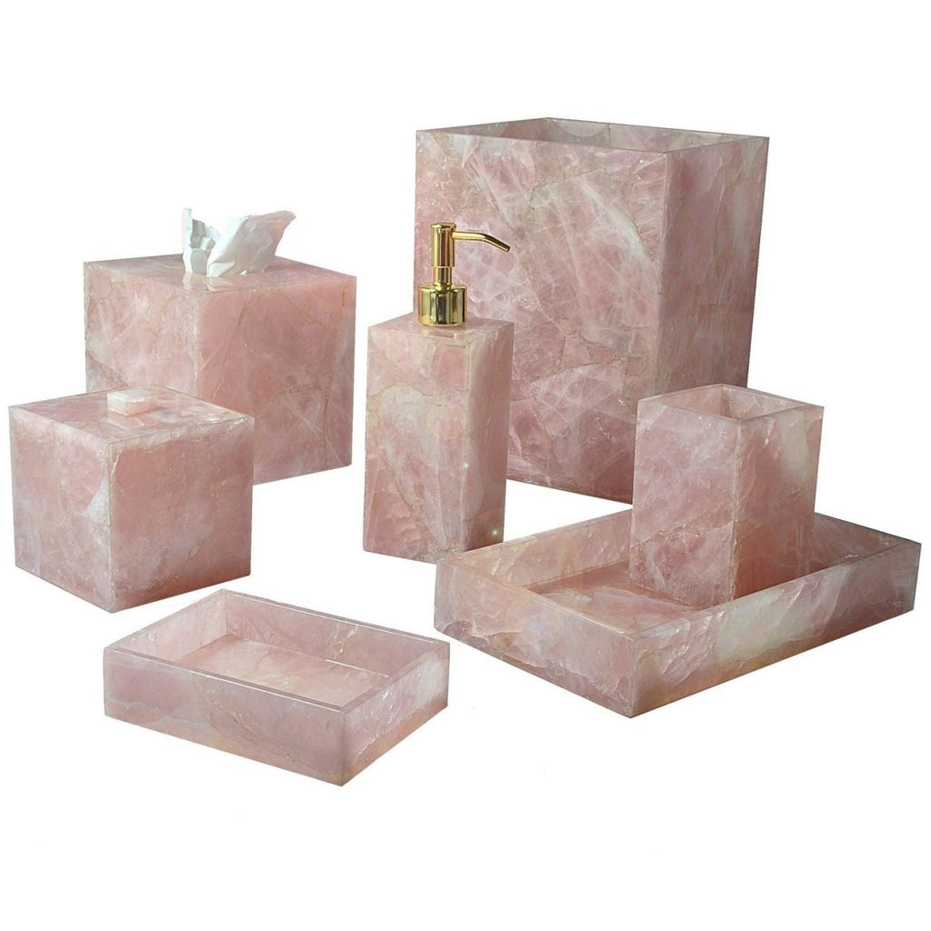Taj Rose Quartz Bath Accessories by Mike + Ally