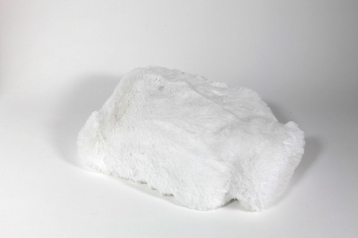 White Faux Fur Hot Water Bottle by Evelyne Prélonge