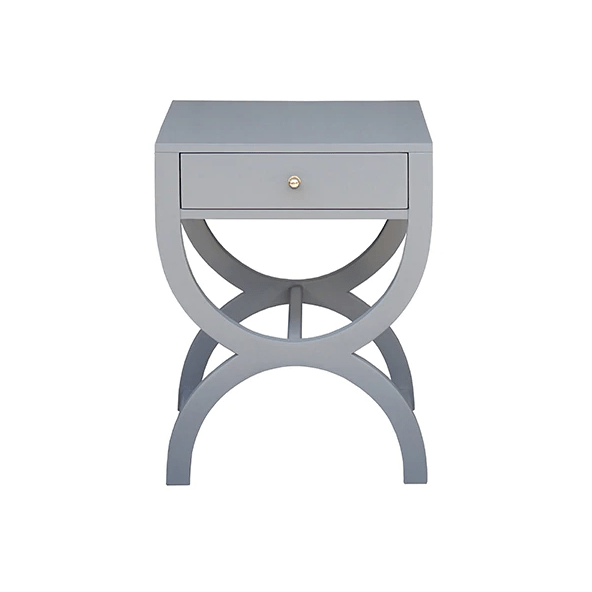 Alexis Grey Side Table by Worlds Away