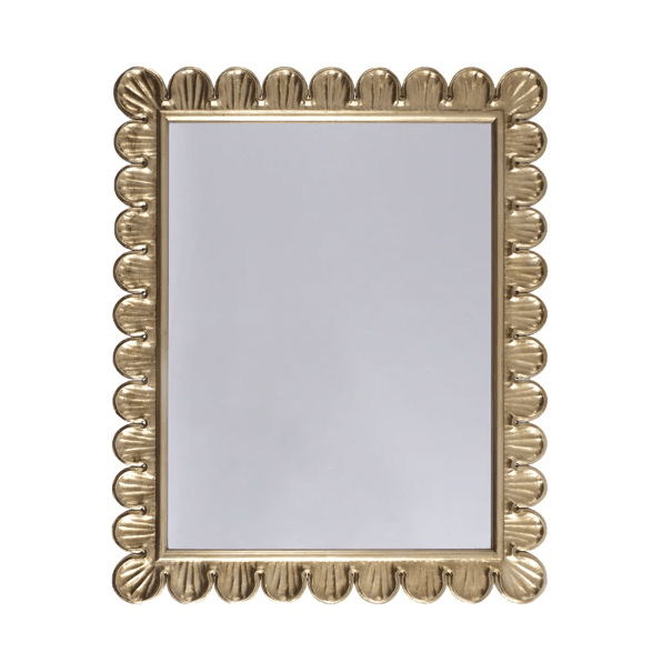 Eliza Gold Scalloped Mirror by Worlds Away