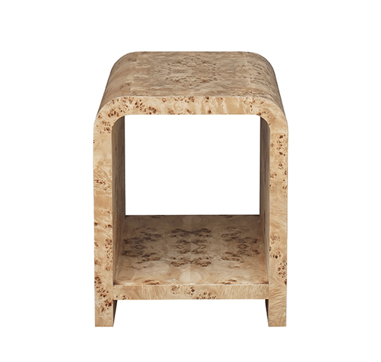 Putnam Burl Wood Side Table by Worlds Away