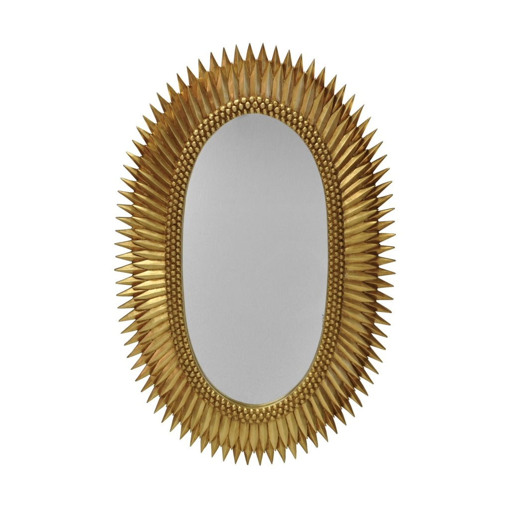 Rita Gold Oval Mirror by Worlds Away
