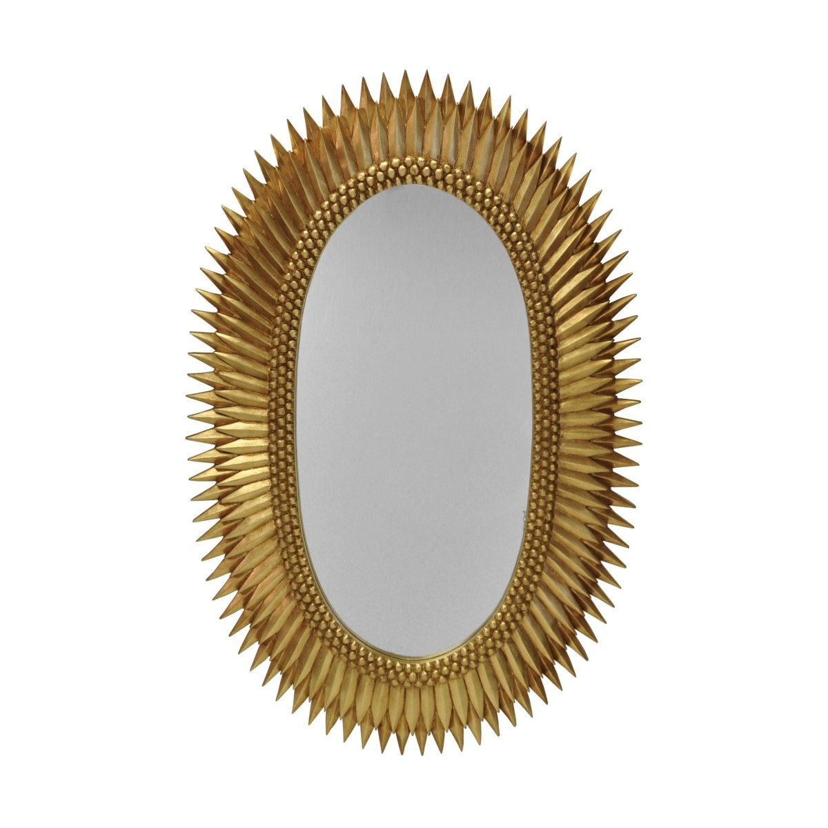Rita Gold Oval Mirror by Worlds Away