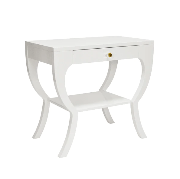 Sonya White Side Table by Worlds Away