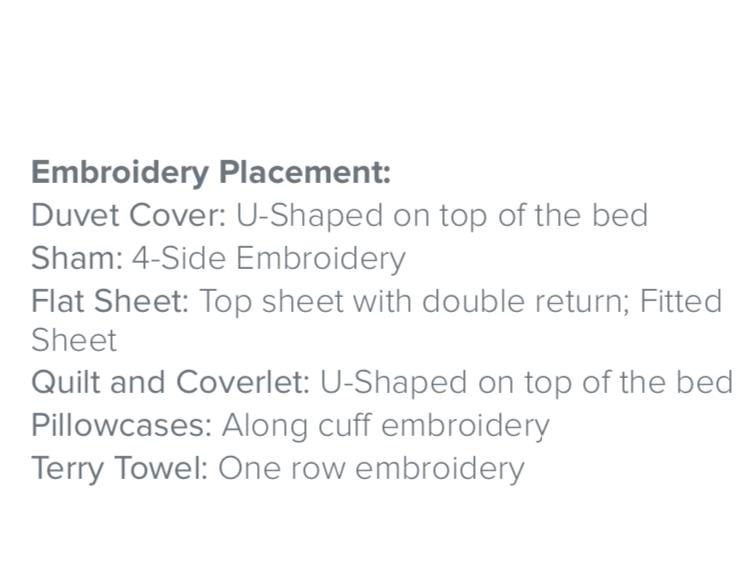 New York Embroidery Bedding by Dea Linens