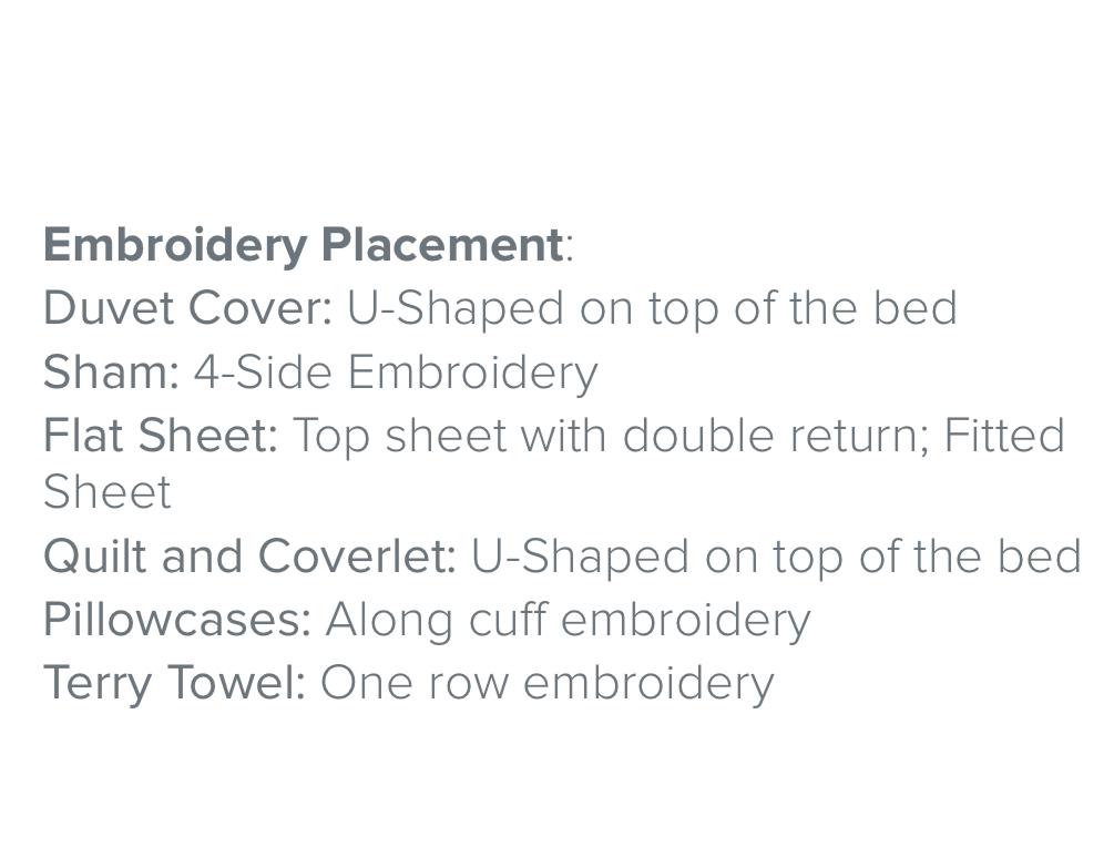 Novella Embroidery Bedding by Dea Linens