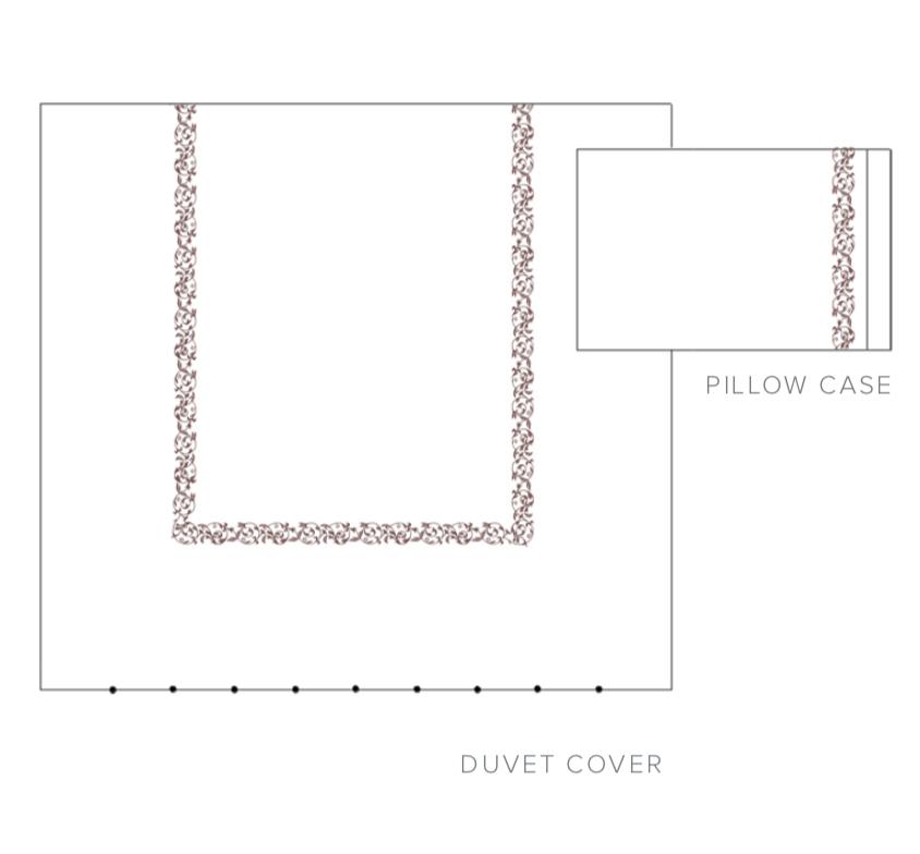 Ramages Embroidery Bedding by Dea Linens