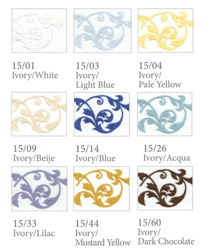 Ramages Embroidery Bedding by Dea Linens
