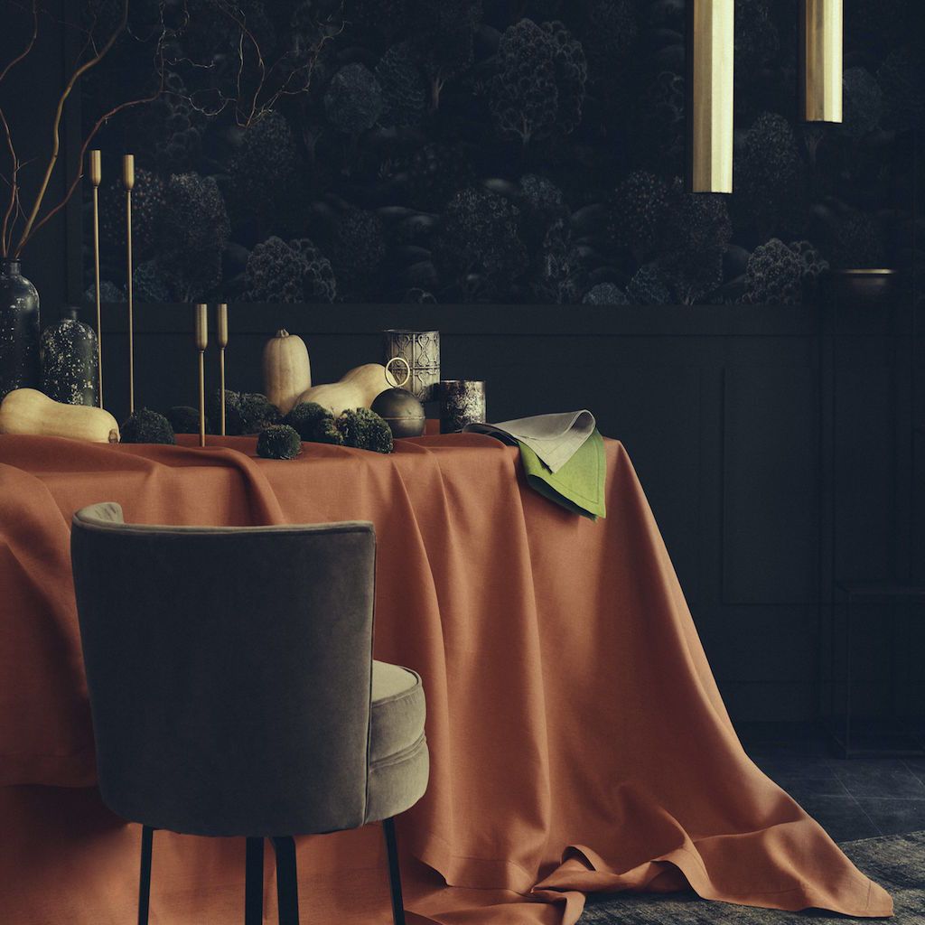 Florence Copper Table Linens by Alexandre Turpault