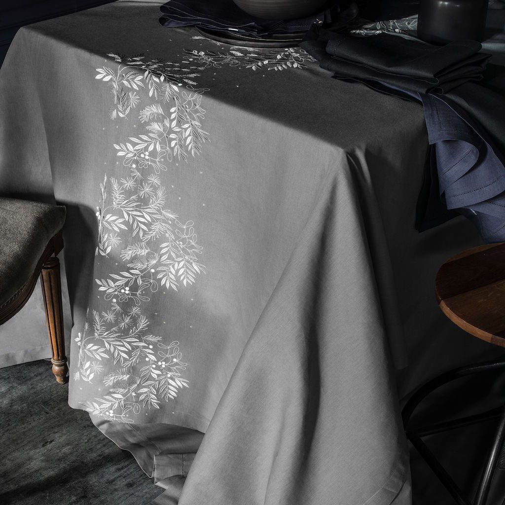 Saisons Dark Dove Tablecloth by Alexandre Turpault