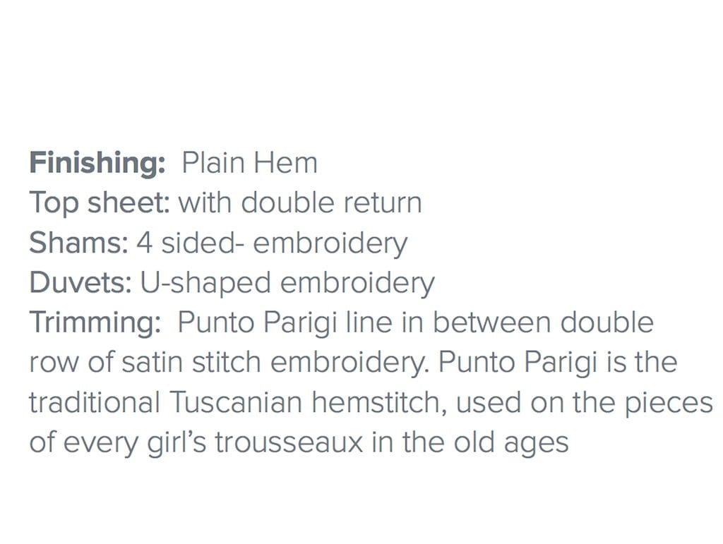 Mark Embroidery Bedding by Dea Linens