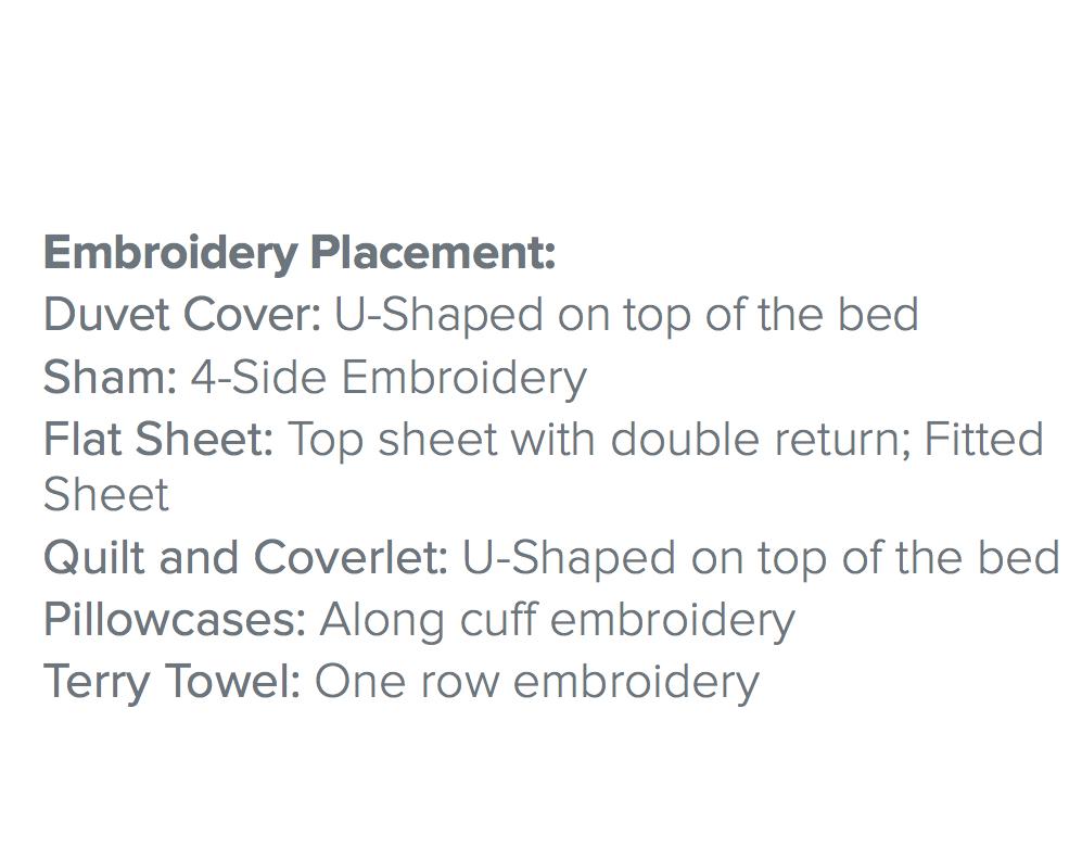 Olimpia Embroidery Bedding by Dea Linens